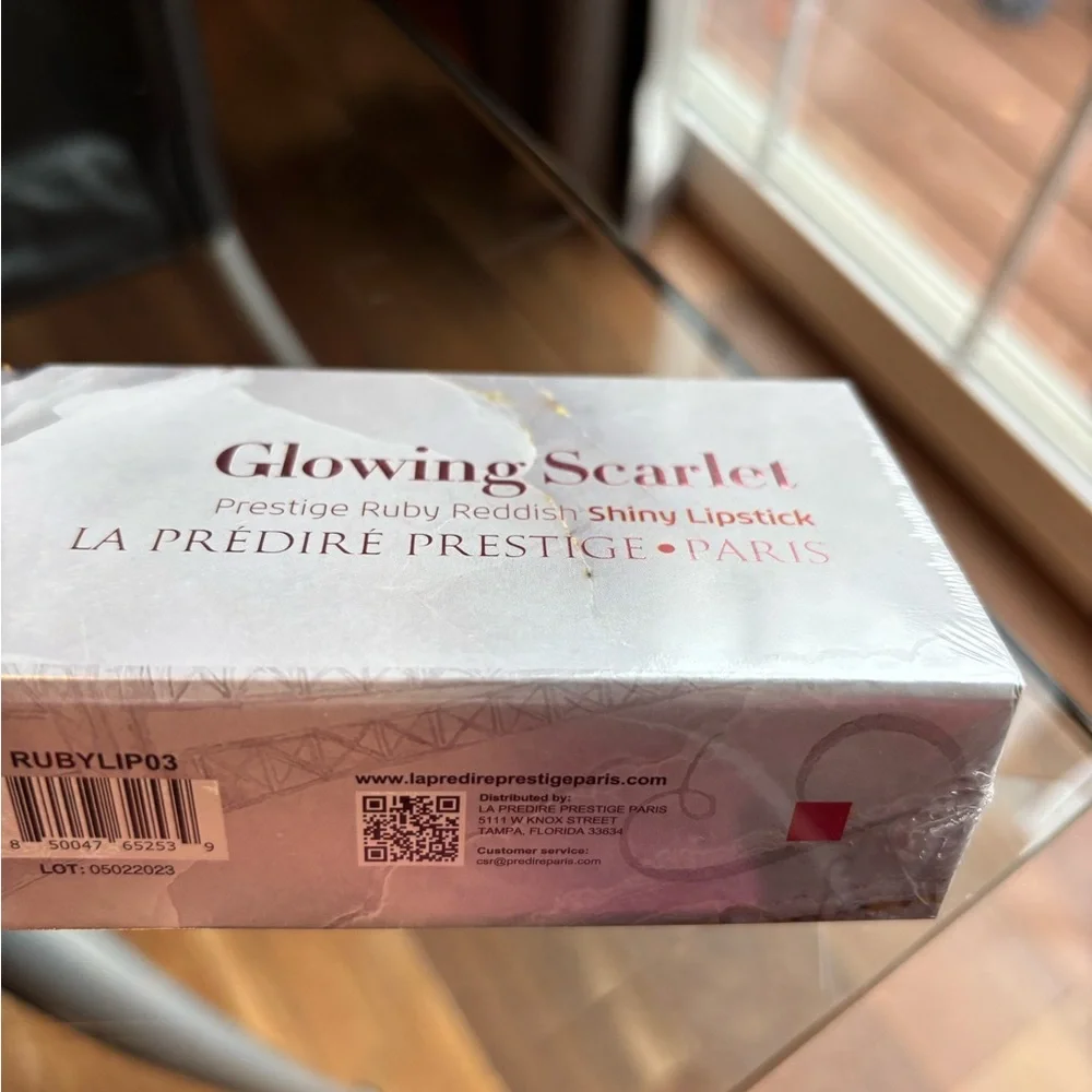 Glowing Scarlet Ruby Reddish Shiny Lipstick by Prestige BNIB/SEALED
